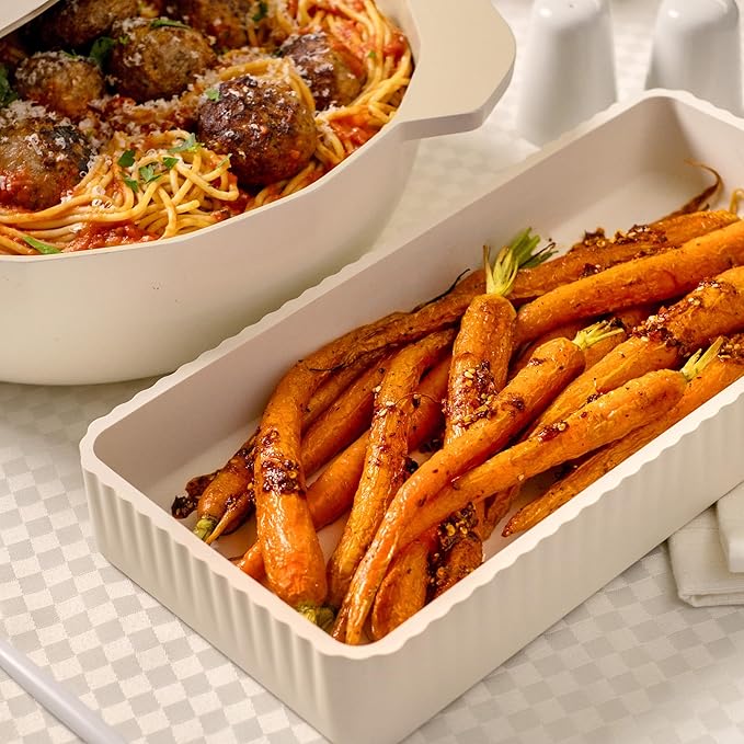 Cravings by Chrissy Teigen 9-Piece Baking Set, Non-Stick Bakeware Set with 2 Large Silicone Trays, 2 Small Silicone Trays with 4 Lids & 1 Baking Sheet Tray, Oven-Safe Upto 450°F