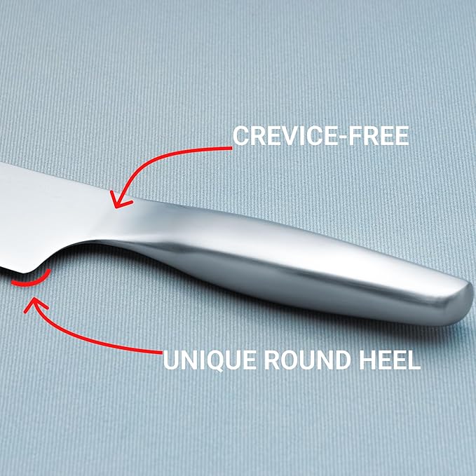 HAST 6-Inch Santoku Knife - Ultra-Sharp Japanese Chef Knife, Advanced Powder Steel, Lightweight, Ergonomic Handle, Sleek Minimalist Design, Red Dot Award Winner (Matte Silver)