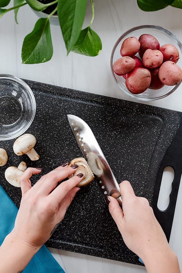 7-Inch Santoku Knife - Razor-Sharp High-Carbon Stainless Steel Blade, Forged Ergonomic Riveted Handle, Chef Knife for Chopping, Slicing & Dicing, Multipurpose Kitchen Knife, Home Chef
