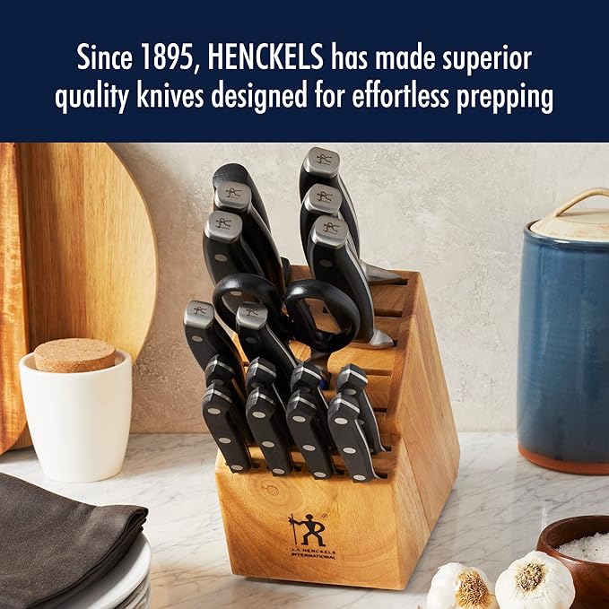 Henckels Forged Premio Hollow Edge Santoku Knife, 7-inch, Black/Stainless Steel