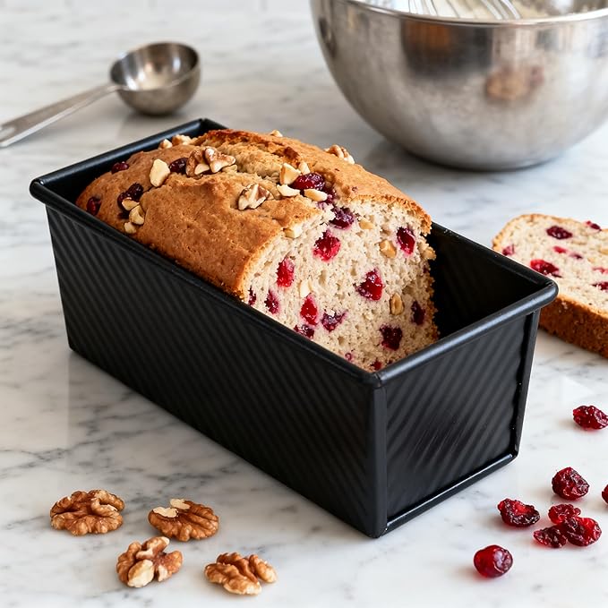 pullman loaf pan with lid - bread pans for homemade bread - 1Lb Non-Stick loaf baking pans - Carbon Steel Toast Box with Oven Mitts(set of 2)