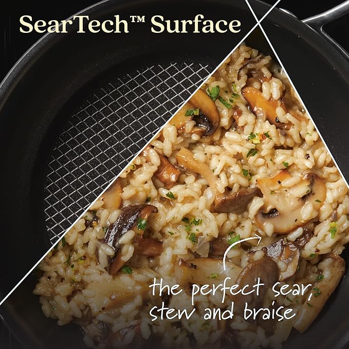 Anolon X - SearTech Nonstick Saucier, Induction Cooktop Compatible (2.4L/2.5qt)