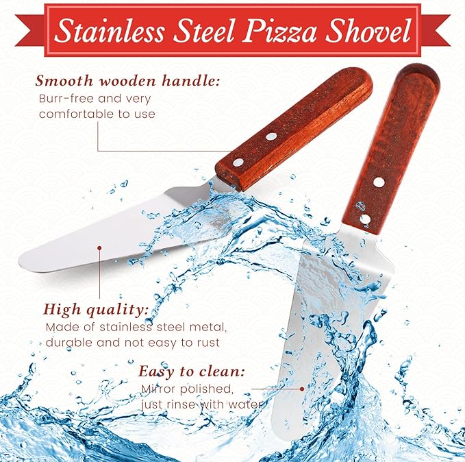 12 Pcs Pizza Stand Set: 4 Metal Stands, 4 Pizza Pans, 4 Spatulas for Weddings, Party(Silver,Round)