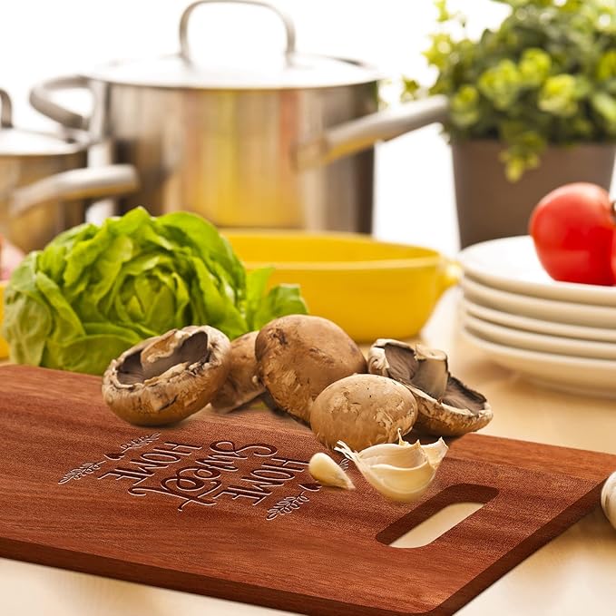 Vesici 18 Pack Plain Cutting Boards with Handles Bulk Blanks Laser Engraving Large Chopping Board for Customized, Personalized Engraving Gifts(Walnut,14''x11'')