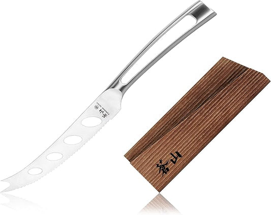 Cangshan TN1 Series 1021882 Swedish 14C28N Steel Forged 5-Inch Tomato/Cheese Knife and Wood Sheath Set