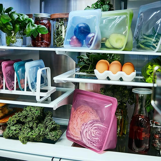 Stasher Premium Silicone Reusable Food Storage Stand-Up Mega Bag, Sea Urchin, Microwave, Sous Vide, Dishwasher, Oven and Freezer Safe, BPA Free, Leak-free, Eco-friendly, 104 Oz
