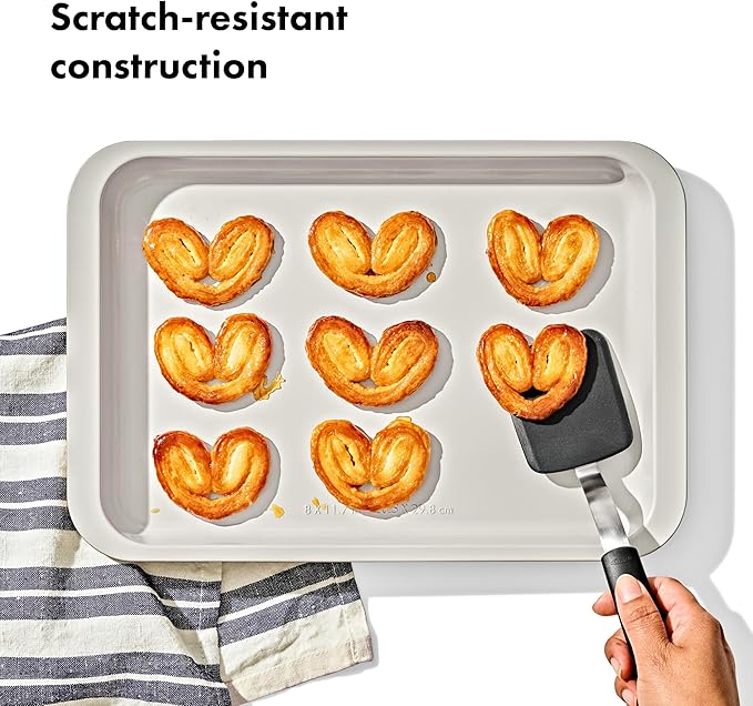 OXO Good Grips Non-Stick Pro Ceramic Coated Metal Bakeware Quarter Sheet Pan – Storm Blue