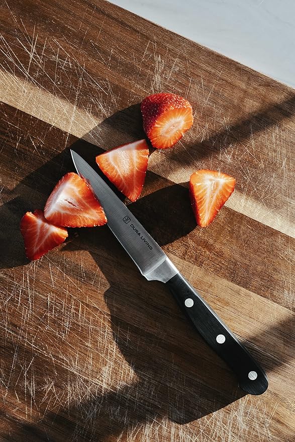 3.5 Inch Paring Knife – Essential High Carbon Stainless Steel, Razor-Sharp, Multipurpose Small Kitchen Knife, Ergonomic Handle, Perfect for Precision Tasks, Sleek Black Design