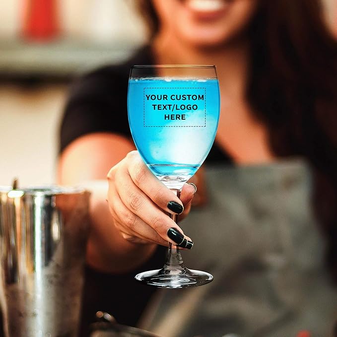 Custom Nuance Wine Glasses by ARC 10.5 oz. Set of 100, Personalized Bulk Pack - Restaurant Glassware, Perfect for Red Wine, White Wine, Cocktails - Clear