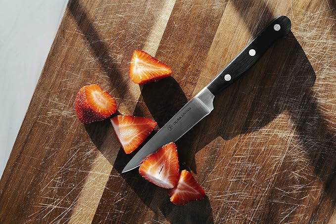 2-Piece Premium Kitchen Knife Set - Ultra-Sharp 5" Utility Knife & 3.5" Paring Knife, High Carbon Stainless Steel, Forged for Precision, Multipurpose Cooking Knives with Ergonomic Handles