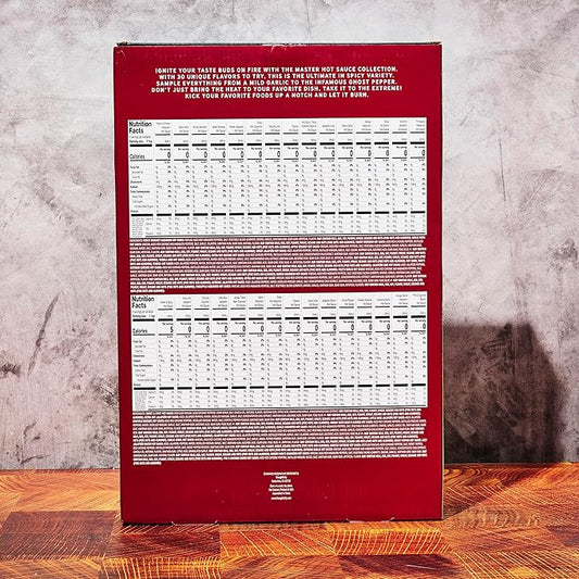 Thoughtfully Gourmet Holiday Hot Sauce Sampler Gift Set, 30-Pack with Unique Flavors Like Garlic Herb & Apple Whiskey, Festively Wrapped for Christmas