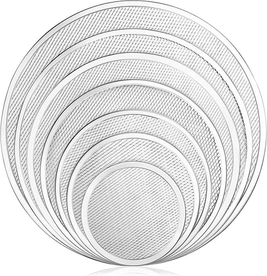New Star Foodservice Restaurant-Grade Aluminum Pizza Baking Screen, Seamless (14-Inch (Pack of 6))