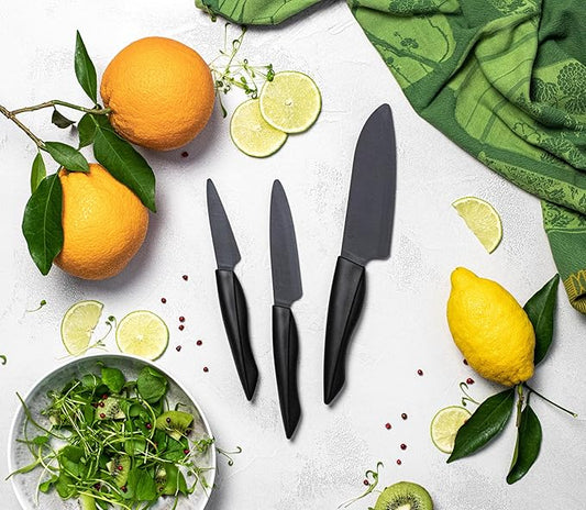 KYOCERA ZK-075 BK Innovation Ceramic Kitchen Knife, Black, 3" PARING