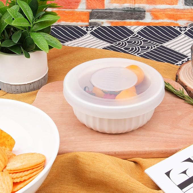 Silicone Lids for CorningWare 16-Ounce Round Dish, 2 Pack Reusable Covers for CorningWare Baking Dish (Dishes not Included) Dishwasher & Microwave & Freezer Safe