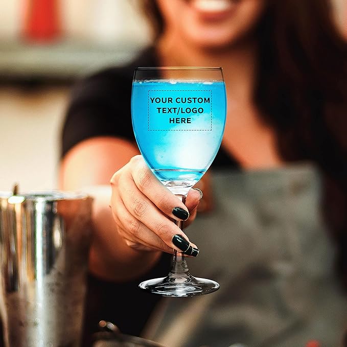 Custom Nuance Wine Glasses by ARC 10.5 oz. Set of 50, Personalized Bulk Pack - Restaurant Glassware, Perfect for Red Wine, White Wine, Cocktails - Clear