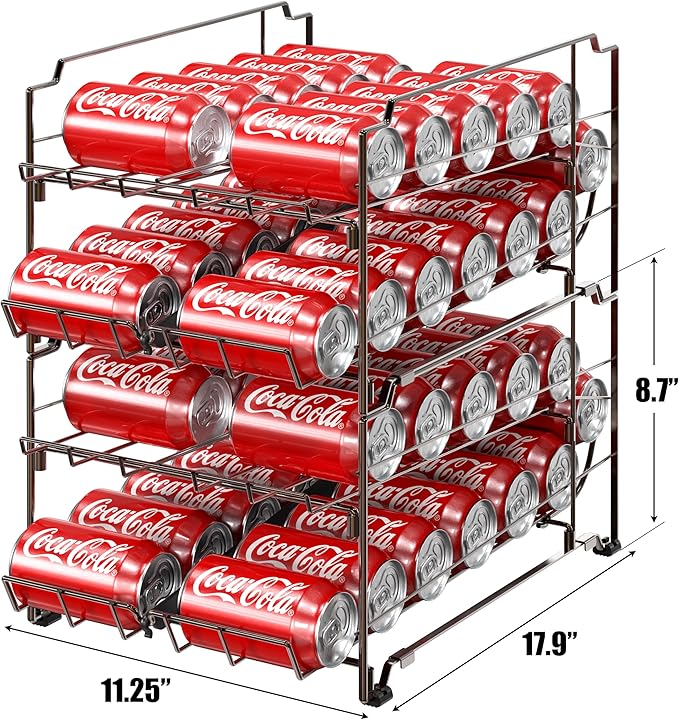 Simple Houseware Dual Row Front Loading Stackable Can Dispenser, Bronze