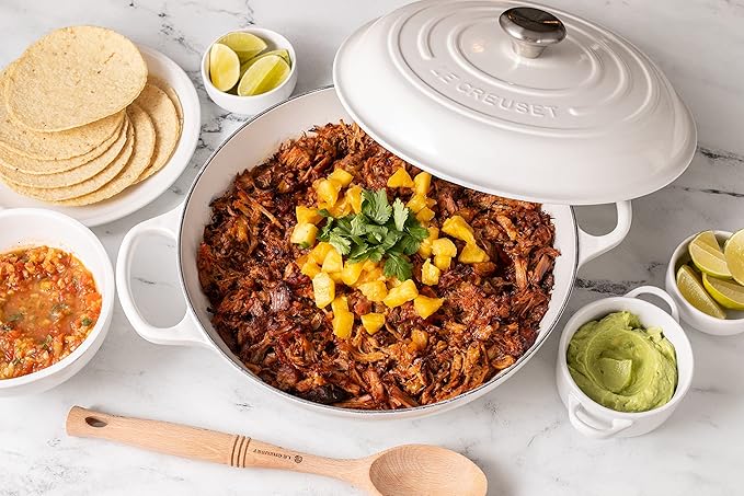 Le Creuset Enameled Cast Iron Signature Cookware Set, 7 pc, White