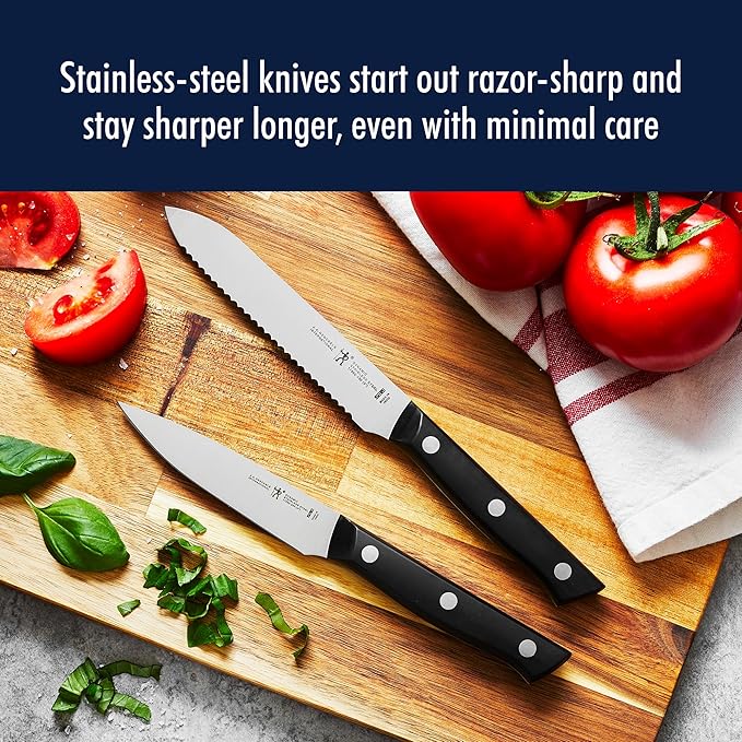 HENCKELS Dynamic Razor-Sharp 5-Piece Kitchen Knife Set, Chef Knife, Bread Knife, German Engineered Informed by 100+ Years of Mastery