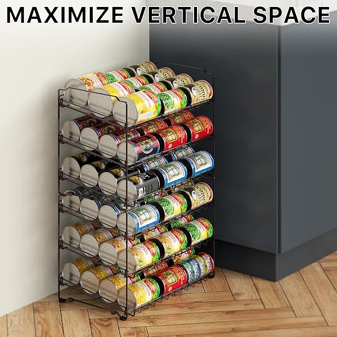 SIMPLE HOUSEWARE Stackable Can Rack Organizer, Bronze