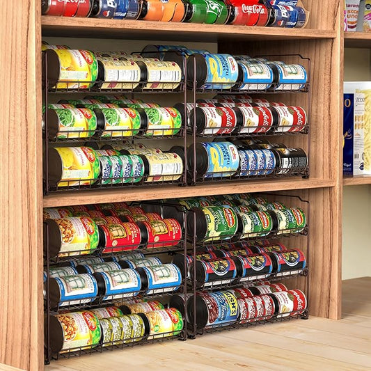 SIMPLE HOUSEWARE Stackable Can Rack Organizer, Bronze