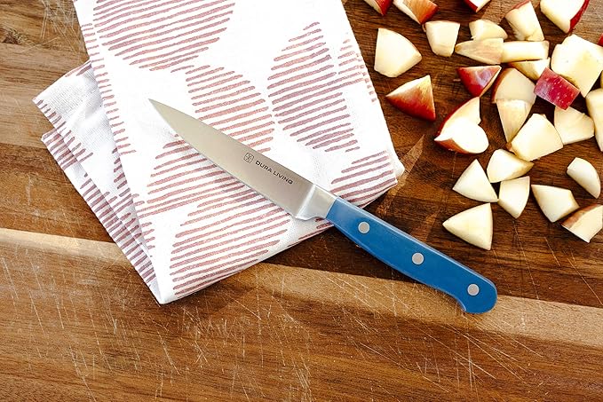 3.5 Inch Paring Knife – Essential High Carbon Stainless Steel, Razor-Sharp, Multipurpose Small Kitchen Knife, Ergonomic Handle, Perfect for Precision Tasks, Royal Blue