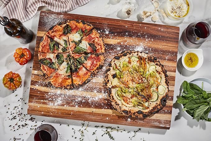 Sonder Los Angeles, XXL Thick Edge Grain Teak Wood Cutting Board for Kitchen with Juice Groove, 23x17x1.5 Charcuterie Wooden Board in Large (Gift Box Included)