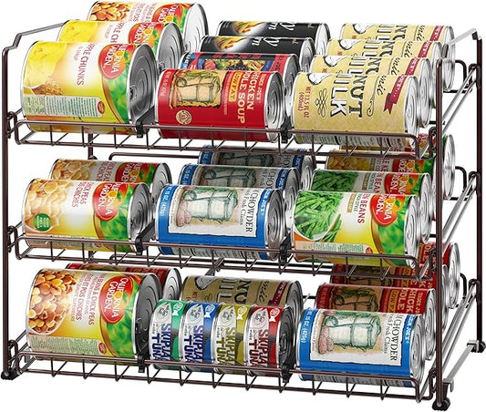 SIMPLE HOUSEWARE Stackable Can Rack Organizer, Bronze