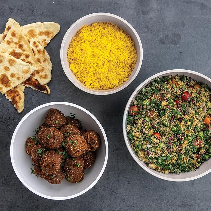 Nordic Ware Prep and Serve Mixing Bowls Set, 3-Piece, Glacier White