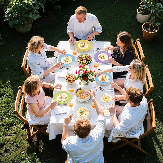 COLOSUS Plastic Multi-color Bowls (30 Pack) 12 Oz Disposable for Party Dessert/Salad Bowl, Fancy Shatterproof Dinnerware for Catering, Holidays, Children Party, and Everyday Use