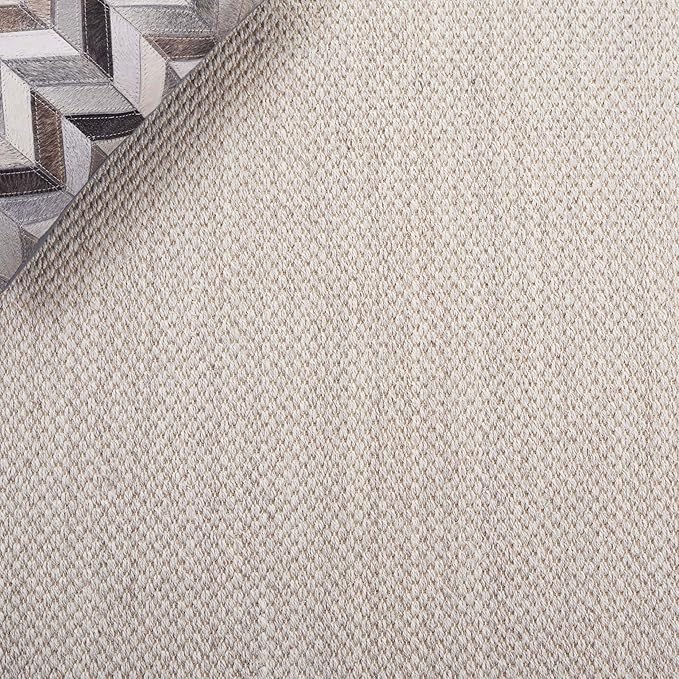 SAFAVIEH Area Rug 10x14 - Natural Fiber Collection - Large - Marble & Khaki, Sisal, Woven Design with Border (NF143E)