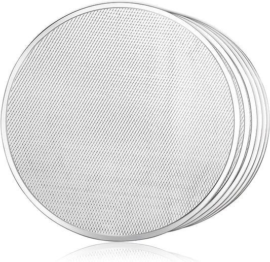 New Star Foodservice 50998 Restaurant-Grade Aluminum Pizza Baking Screen, Seamless, 20-Inch, Pack of 6