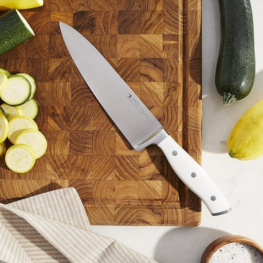 HENCKELS Forged Accent Razor-Sharp 8-inch Chef Knife, White Handle, German Engineered Informed by 100+ Years of Mastery