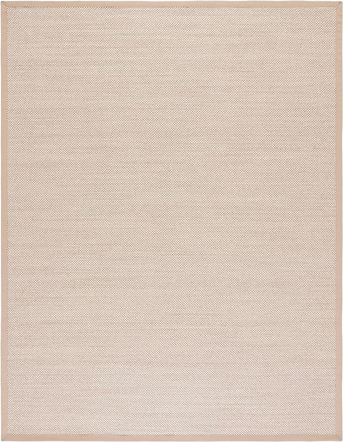 SAFAVIEH Area Rug 10x14 - Natural Fiber Collection - Large - Marble & Linen Color, Sisal, Woven Design with Border (NF143B)