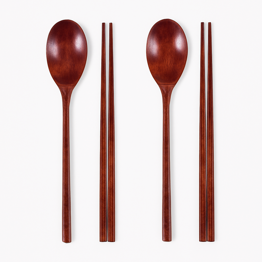 Woden Chopsticks Spoon Set 2pcs