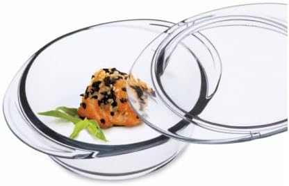 Simax Casserole Dish with Lid, MINI Glass Casserole Dish, Holds 6.4 Oz (0.2 Quarts), Oven to Table Serving Dish, Microwave, Dishwasher, and Oven Safe Cookware