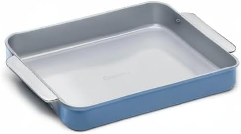 Caraway Non-Stick Ceramic 9”x13” Rectangle Pan - Naturally Slick Ceramic Coating - Non-Toxic, PTFE & PFOA Free - Perfect for Brownies, Lasagnas, and More - Slate