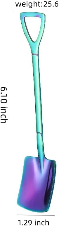 Coffee Spoons Stainless Steel Tea Round Dessert Long Handle for Hot Chocolate Ice Tea Latte Espresso Golden (Colored Set, A)