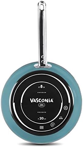 Vasconia Elegance 10-Piece Nonstick Cookware Set for Most Stove Tops (Teal) - Uniform Heat Cooking Pots and Pans Set for Dishwasher, Grill & Oven Safe up to 480℉ - Enamel on Steel Cookware Set