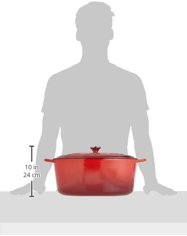 Le Creuset Enameled Cast Iron Signature Oval Dutch Oven, 15.5 qt., Cerise