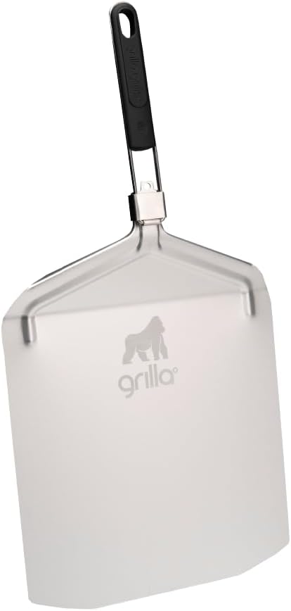 Grilla Aluminum Pizza Peel 17" with Folding, Heat Resistant Handle for Pizza Baking, Serving, Works with the Grilla Pie-Ro