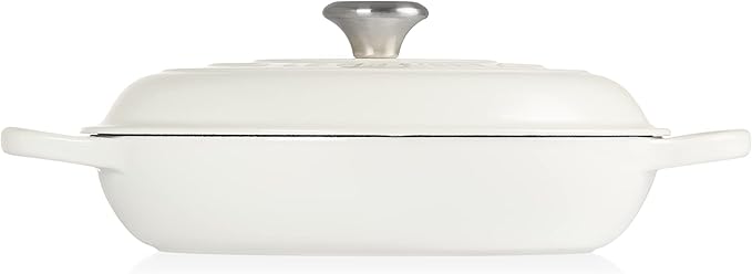 Le Creuset Enameled Cast Iron Signature Braiser, 3.5 qt., White