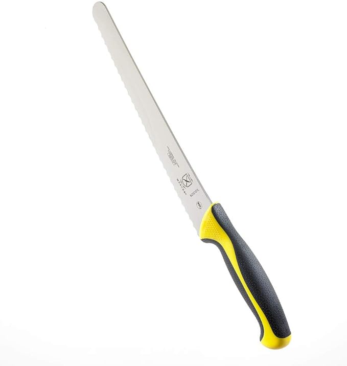 Mercer Culinary Millennia Colors Bread Knife, 10-Inch Wavy Edge Wide, Yellow