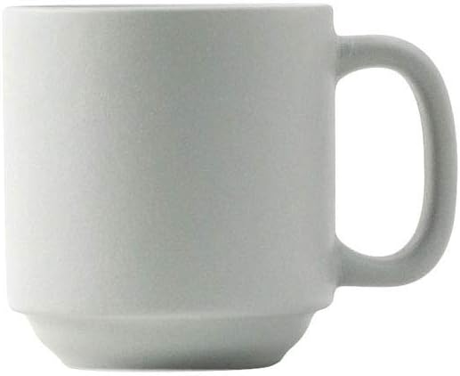 Zion Stone Grey 11-Ounce Mug, Set of 6, Gray; Heavy Duty; Chip Resistant; Lead and Cadmium Free; Freezer to Oven Safe up to 500°F