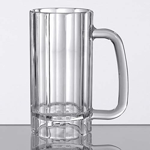 G.E.T. 00086-1-SAN-CL Shatter-Resistant Plastic Beer Mug / Stein, 16 Fluid Ounce, BPA Free (Pack of 12),Clear