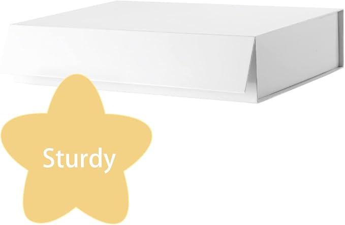 Mother's Day Gift Boxes White 11x7.8x2.3 Inches, Gift Boxes with Magnetic Closure, Shirt Gift Boxes, Gift Boxes with Lids for Presents, Magnetic Gift Boxes for Wrapping Gifts (5 Pack)