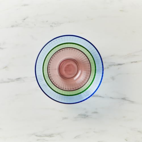 Pyrex Colors Tinted (3-Pack) Sculpted Tinted Unlidded Small/Medium/Large Glass Mixing Bowls, Nesting Space Saving Set of Bowls For Prepping and Baking, 1.3QT, 2.3QT & 4.5QT