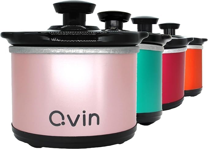 Mini Slow Cooker 0.65qt(20oz) warmer, fondue pot set,chocolate melting pot (stainless steel)… (S/S)