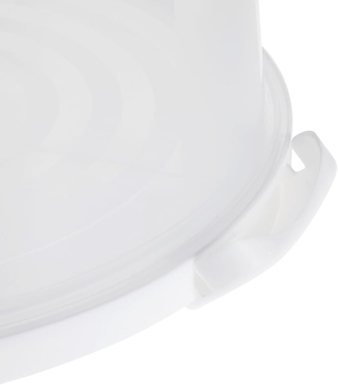 Juvale Round Cake & Pie Carrier with Lid & Handle - 12 x 5.9 in - Plastic Cake Storage Container & Dessert Carrier for Cupcakes - Reusable Collapsible Design