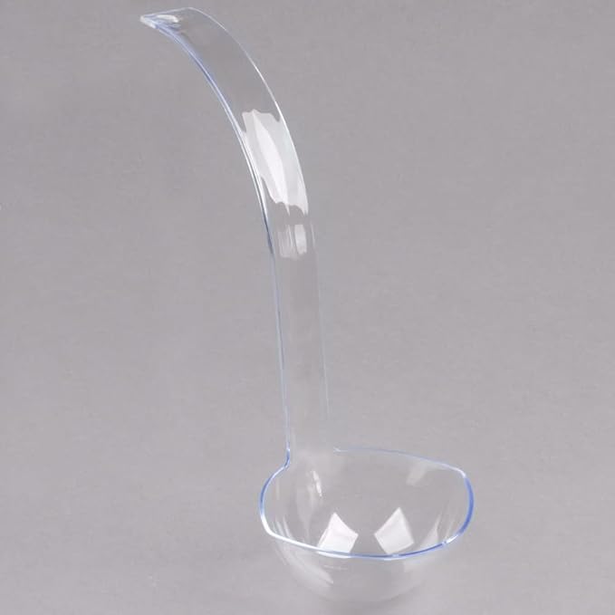 Premium Large Clear Punch Bowl Plastic Lightweight 2 Gallon with Clear Plastic Serving Ladle 5 oz Embroidered Design 8 Quart Serving Bowl