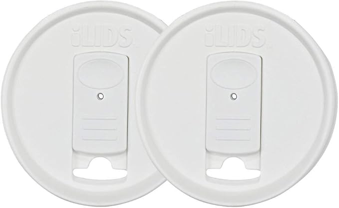 Mason Jar Drink Lid, Regular Mouth, White, Pack of 2